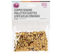 Cousin DIY Gold, 5mm Cupped Sequins, 800pc
