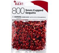 Cousin DIY Red 5mm Cupped Sequins, 800pc