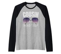 Cousin Family Road Trip Aviator Retro Travel Vacation Raglan Baseball Tee