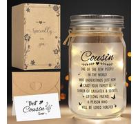 Cousin Gifts for Women Best Cousin Ever Gifts,Mason Jar Night Light Cousin Birthday Gifts for New Cousin Sister Thanksgiving Christmas Mothers Day