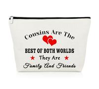 Cousin Gifts for Women Makeup Bag Cousin Birthday Gifts Cousin Best Friend Gift Cosmetic Bag Cousin Sister Gift from Sister Friendship Gifts Christmas Wedding Graduation Gift Travel Cosmetic Pouch