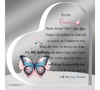 Cousin Inspirational Gifts Acrylic Plaques My Girl Graduation Gift Women Birthday Christmas Appreciate Cute Butterfly Signs for Her Best Go to University Encourage Souvenirs From Cousins