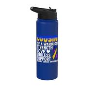 Cousin of a Warrior Bladder Cancer Awareness Products Gifts Stainless Steel Insulated Water Bottle