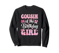 Cousin Of The Birthday Girl Family Pink Coquette Bow Sweatshirt