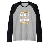 Cousin of The Birthday Queen Funny Matching Birthday Party Raglan Baseball Tee