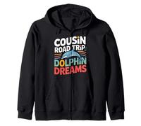 Cousin Road Trip Dolphin Summer Vacation Zip Hoodie