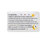 Cousin Wallet Insert Card Love Note Inspirational Birthday Greeting Mini Love Pocket Cards Teens Encourage Graduation Go to University Back to School Christmas Cute Astronaut Keepsakes