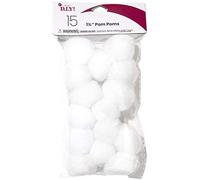 CousinDIY Pom Poms 1.5" 15/Pkg-White A50026MV-00804