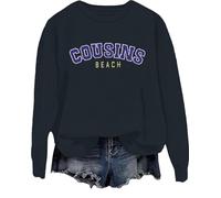 Cousins Beach Sweatshirt The Summer I Turned Pretty Shirt Cousins Beach Letter Printed Graphic Tops Black