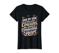 Cousins Close At Heart Near Or Far Value Graphic T-Shirt, Women, Black, M