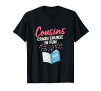 Cousins Crash Course in Fun Math Confetti Graphic T-Shirt