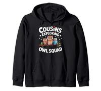 Cousins Exploring Owl Squad Cute Family Trip Zip Hoodie