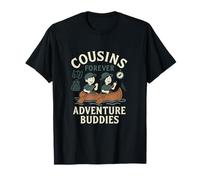 Cousins Forever Adventure Buddies Camping Canoe Crew Graphic T-Shirt