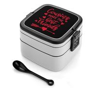 Cousins Make The Best Friends Bento Lunch Box Adults with Compartments Handle Food Containers 1000ml