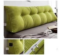Coussin Triangulaire Pour Tête de Lit, Canapé, Sofa, Housse Amovible, Coussin Confortable de Lecture, de Relaxation, de Soutien Lombaire, LLHJUNUK, Vert, 100 * 23 * 50cm