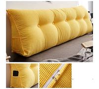 Coussin Triangulaire Pour Tête de Lit, Canapé, Sofa, Housse Amovible, Coussin Confortable de Lecture, de Relaxation, de Soutien Lombaire, LLHJUNUK, Or/Doré, 100 * 23 * 50cm