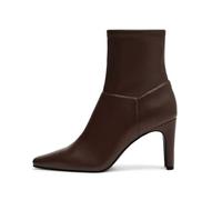 Coutgo Womens Ankle Boots Chunky High Heel Square Toe Zipper Dress Booties | 3 Inch, Zip Up Heeled Short Boots, Convenient, Slip On, Fall, Winter, Work, Party, Going Out