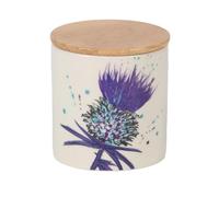 Couthie Ceramic Sugar Basin Canister Thistle Highland Cow Print Scottish Symbol Storage Containers Housewarming Gift Kitchen Present