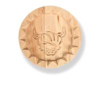 Couthie Shortbread Pan Wooden Thistle Highland Cow Print Cooking Backing Item Housewarming Gift Stamp 5""x5"" and 7""x7"" (Highland Cow 7""x7""), medium