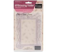 Couture Creations "Hearts Ease Frame" Embossing Folder, Transparent, 5 x 7-Inch