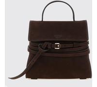 COUTURE Moschino Tie Me Handbag in Calfskin Leather with Flap Closure and Shoulder Strap