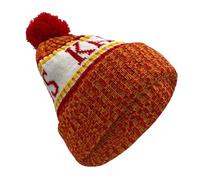COUVER Unisex City Name Embroidered Beanie, Kansas / Red / Gold, One size