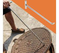 Couvercle de Regard Crochet Outil Pour Crochet de Trou D'Homme Crochet en Acier À Usage Intensif, Crochet Pour Enlever Les Plaques D'Égout Pour Les Collecteurs D'Eaux Pluviales, Outil de Levage Par T