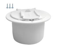 Couvercle De Sortie RV - Passage De Câble Rond Blanc Avec Vis | Accessoire De Trappe De Cordon D'alimentation Couvert Pour Camping Car, Remorque De Voyage, Camping-car | Couvercle De Port Extérieur Ré