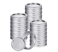Couvercles Pour Bocaux De Conserves | En Acier Inoxydable Avec Joints D'Étanchéité, Couvercles De Conservation Alimentaire | Compatibles Lave-Vaisselle, Grains,