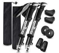 Covacure Hiking Poles, Folding Trekking Poles, Aluminum Alloy 7075 Hiking Poles with Telescopic and Foldable Tri-Fold Design, Hiking Gear for Women and