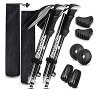 COVACURE Walking Poles - 2 Pack Lightweight Collapsible Walking Sticks for Hiking, Camping & Backpacking- 7075 Aluminum Foam Grip & Padded Strap (Up to 100-120cm)