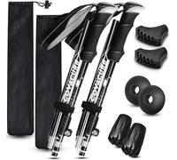 covacure Walking Poles, 7075 Aluminum Tri-fold, Adjustable Height, 2PCS