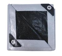 Covall Tarpaulin waterproof Heavy Duty Tarp Groundsheet 2x2m Sheet Cover with eyelets 140g/m² Silver/Black Multipurpose for roof pool cars truck Rv champing tent building garden pet shed Tarp