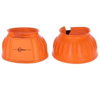 Covalliero Bell Boots Rubber, hoof protection, bell boots, pair, orange, XXFull, soft rubber material, horses, with hook-and-loop fastener