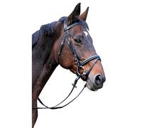 Covalliero Classic Leather Snaffle Bridle, Black, Pony