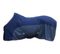 Covalliero - Cooler Blanket FS26 - Horse Blanket with Chest Buckle, Cross Straps & Tail Strap - Lightweight & Breathable - Transport & Fly Blanket in Dark Navy - Size 125 cm