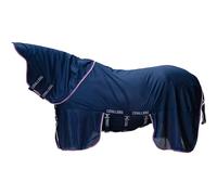 Covalliero - Fly Blanket with Neck Part FS26 - Horse Blanket with Removable Cross Straps & Tail Flap - Breathable Pasture, Transport & Stable Blanket - Blanket in Dark Blue - Size 135 cm