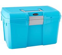 Covalliero Grooming box Siena capri breeze, Capriblau | Capri blue, 40 x 26 x 24.5 cm, plastic, with removable insert and practical brush holder