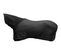 Covalliero - Light Cooler Blanket - Horse Blanket with Neck Piece (Separate) - Transport Blanket with Quick Releases & Cross Straps - Quick Drying & Breathable - Black - 125 cm