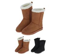 Covalliero - Women's Grande Boots - Winter Boots with Lining - Ideal as Stable Shoes - Non-Slip & Waterproof - Slip On Boots in Black - Winter Boots in Many Sizes, brown, 8.5 UK