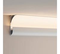 Cove Lighting Wall Ceiling Cornice 2.5m LED Channel Trim Profile for Indirect Lighting Crown Molding Diffuser for Plasterline Baseboard Replacement 8.2ft