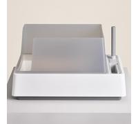 Cove Litter Box by Tuft + Paw, Award Winning, Smooth Shape That is Easy to Clean. Includes Integrated Scoop, Dustpan, and Brush