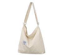 Covelin Women Lightweight Canvas Bag Sling, Beige, Small