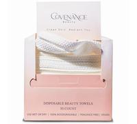 Covenance Beauty Disposable Beauty Towels, Ultra Soft Face Towels, Double Sided Face Towels for Makeup Removal and Gentle Exfoliation
