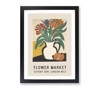 Covent Garden Flower Market Exhibition No.10 Framed Print | A2 Black Framed Wall Art | Ready to Hang | Modern Floral Picture | Living Room Bedroom Lounge Office