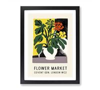 Covent Garden Flower Market Exhibition No.3 Framed Print | A2 Black Framed Wall Art | Ready to Hang | Modern Floral Picture | Living Room Bedroom Lounge Office
