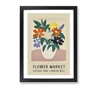 Covent Garden Flower Market Exhibition No.8 Framed Print | A2 Black Framed Wall Art | Ready to Hang | Modern Floral Picture | Living Room Bedroom Lounge Office