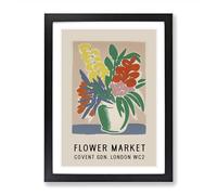 Covent Garden Flower Market Exhibition No.9 Framed Print | A2 Black Framed Wall Art | Ready to Hang | Modern Floral Picture | Living Room Bedroom Lounge Office