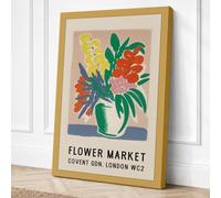 Covent Garden Flowers Canvas Wall Art Print 18x12 Inch