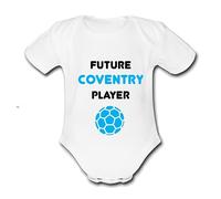COVENTRY Future Player Football Personalised Unique City Baby Vest Baby Grow Babygrow Cute Novelty Boys Girls Footy Funny
